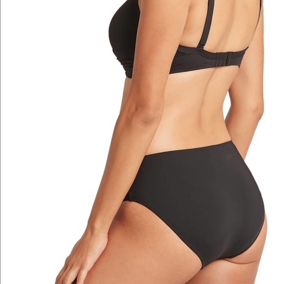 Sea Level Full Coverage Bikini Bottom SZ 8 NWOT Woman's Black - Picture 4 of 7